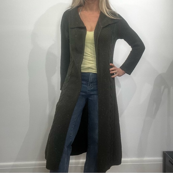 Maxi Green Knit Cardigan - Picture 2 of 5